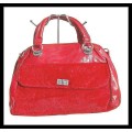 Red hand bags