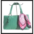 Green hand bags