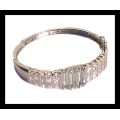 Rhodium silver bracelets
