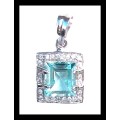 Rhodium silver pendants