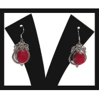 Boucles d'oreilles argent-pierres