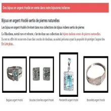 Bijoux argent rhodié