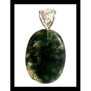 Collier Fantaisie - Pendentif En Métal Avec Pierres En Résine - Occasion Bon état