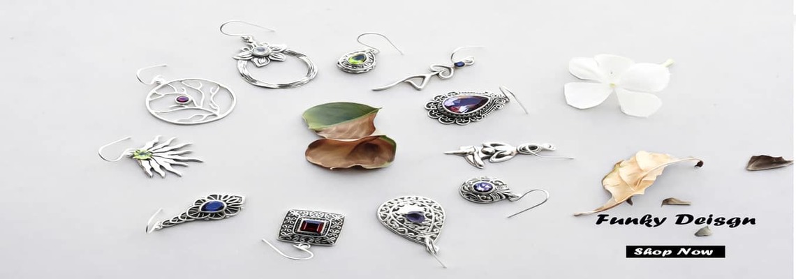 Our jewelry in sterling silver and natural stones