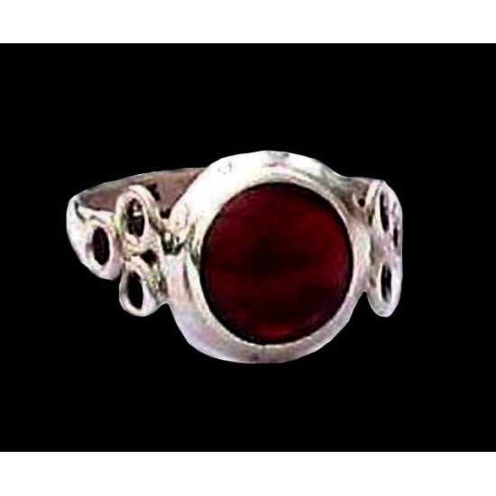 Indian silver jewellery - Indian Garnet Ring,Indian rings
