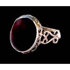 Indian silver jewellery - Indian Garnet Ring Indian silver jewellery - Indian Garnet Ring