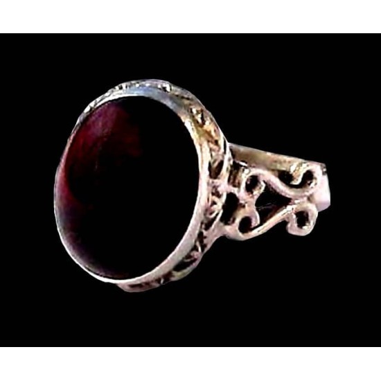 Indian silver jewellery - Indian Garnet Ring,Indian rings