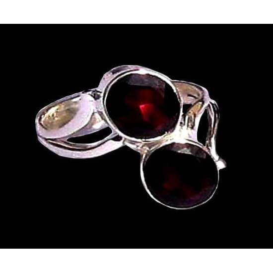 Indian silver jewelry - Indian Garnet Ring,Indian rings