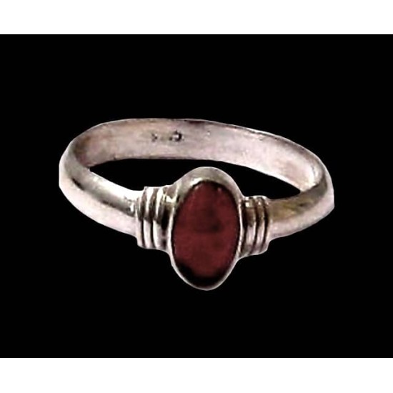 Indian silver jewellery - Indian Garnet Ring,Indian rings