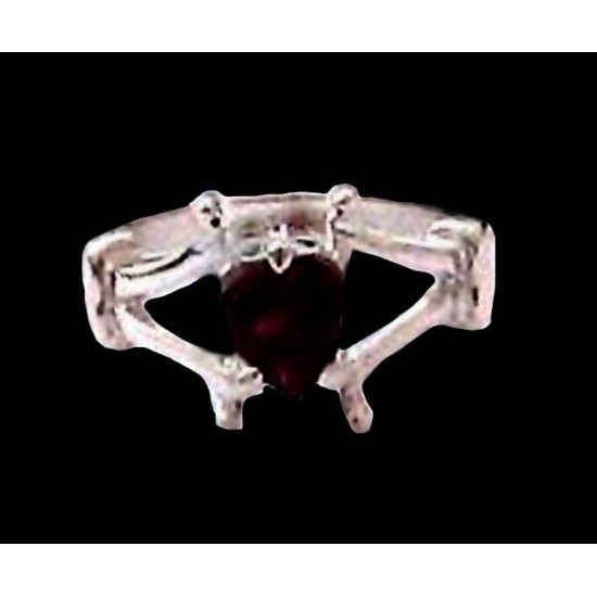 Indian silver jewellery - Indian Garnet Ring,Indian rings