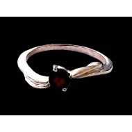 Indian silver jewellery - Indian Garnet Ring