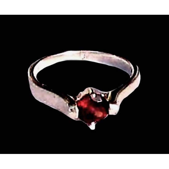 Indian silver jewellery - Indian Garnet Ring,Indian rings