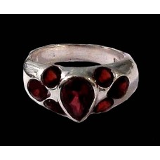 Bijoux indiens - Bague Grenat - Bague indienne Bijoux indiens - Bague Grenat - Bague indienne