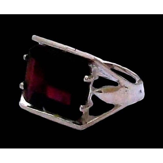 Indian silver jewellery - Indian Garnet Ring,Indian rings