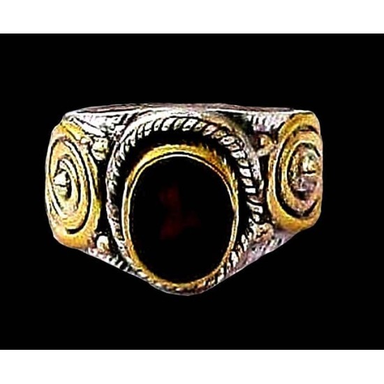 Indian silver jewellery - Indian Garnet Ring,Indian rings