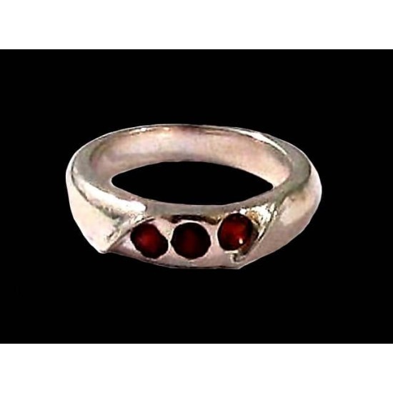 Indian silver jewellery - Indian Garnet Ring,Indian rings