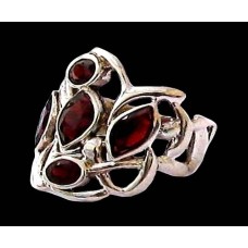 Bijoux indiens - Bague Grenat - Bague indienne Bijoux indiens - Bague Grenat - Bague indienne