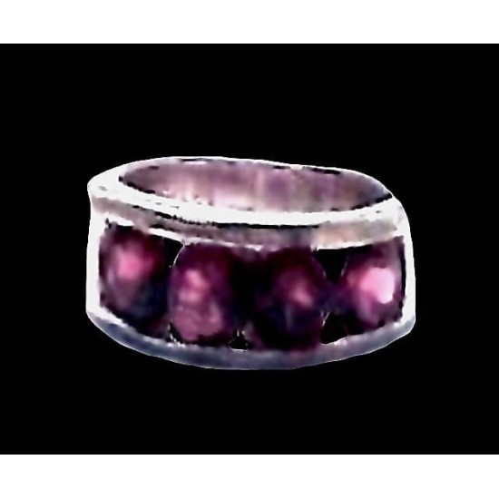 Indian silver jewellery - Indian Garnet Ring,Indian rings