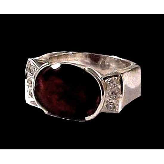 Indian silver jewellery - Indian Garnet Ring,Indian rings