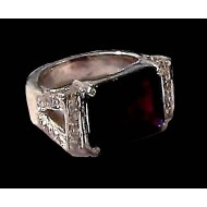 Indian silver jewellery - Indian Garnet Ring