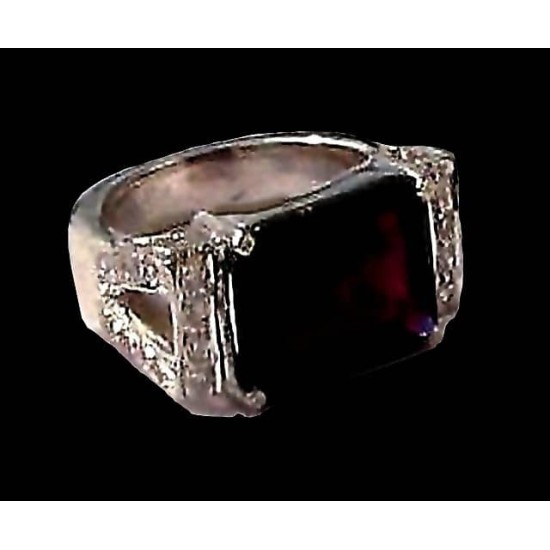 Indian silver jewellery - Indian Garnet Ring,Indian rings