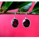 Indian silver jewellery - Indian Garnet Earrings,Indian Earrings