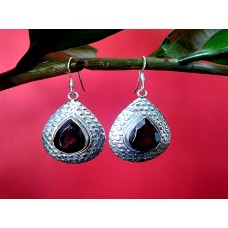 Bijoux indiens - Boucles d'Oreilles indiennes - Grenat Bijoux indiens - Boucles d'Oreilles indiennes - Grenat