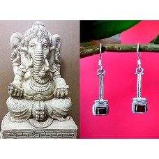 Bijoux indiens - Boucles d'Oreilles indiennes - Grenat Bijoux indiens - Boucles d'Oreilles indiennes - Grenat