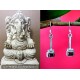 Indian silver jewellery - Indian Garnet Earrings (BO-GR-186) Indian silver jewellery - Indian Garnet Earrings,Indian Earrings