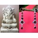 Bijoux indiens - Boucles d Oreilles indiennes - Grenat,Boucles d Oreilles indiennes