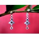 Indian silver jewellery - Indian Garnet Earrings,Indian Earrings