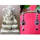 Bijoux indiens - Boucles d Oreilles indiennes - Grenat,Boucles d Oreilles indiennes