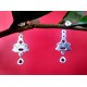 Bijoux indiens - Boucles d Oreilles indiennes - Grenat,Boucles d Oreilles indiennes