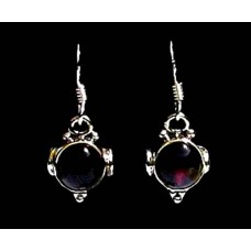 Bijoux indiens - Boucles d'Oreilles indiennes - Grenat Bijoux indiens - Boucles d'Oreilles indiennes - Grenat