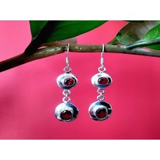 Bijoux indiens - Boucles d'Oreilles indiennes - Grenat Bijoux indiens - Boucles d'Oreilles indiennes - Grenat