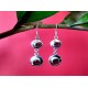 Indian silver jewellery - Indian Garnet Earrings,Indian Earrings