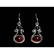 Bijoux indiens - Boucles d'Oreilles indiennes - Grenat