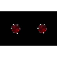 Indian silver jewellery - Indian Garnet Earrings