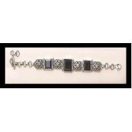 Indian silver jewellery - Indian Garnet Bracelet