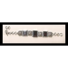 Indian silver jewellery - Indian Garnet Bracelet Indian silver jewellery - Indian Garnet Bracelet