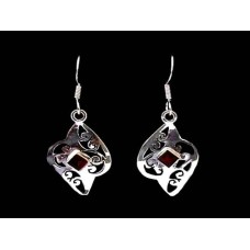 Bijoux indiens - Boucles d'Oreilles indiennes - Grenat Bijoux indiens - Boucles d'Oreilles indiennes - Grenat