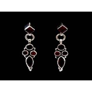 Bijoux indiens - Boucles d'Oreilles indiennes - Grenat