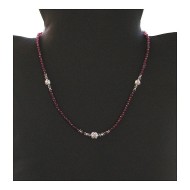 Indian silver - Creation Garnet Necklace