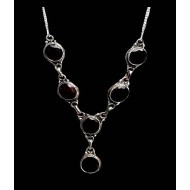 Indian silver jewellery - Indian Garnet Necklace