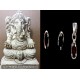 Indian silver jewellery - Indian Garnet Pendant set,Indian Pendant set