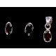 Indian silver jewellery - Indian Garnet Pendant set,Indian Pendant set