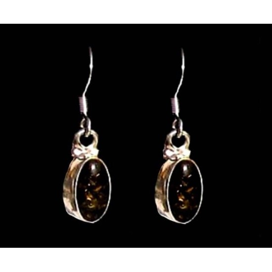 Bijoux indiens argent - Boucles d Oreilles indiennes Ambre,Boucles d Oreilles indiennes