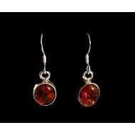 Bijoux indiens argent - Boucles d'Oreilles indiennes Ambre