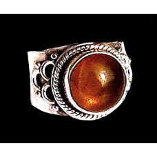 Indian silver jewelry - Indian Yellow Amber Ring Indian silver jewelry - Indian Yellow Amber Ring