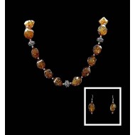Bijoux indiens - Collier fantaisie en Ambre Chinoise